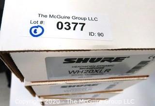 (4) NIB SHURE WH20XLR Headworn Microphones - Room 1