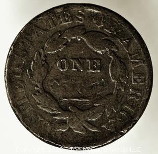 1831 Coronet Head Cent  Large Letters BN