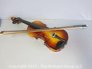 Junior Size Violin with case; made by Lark