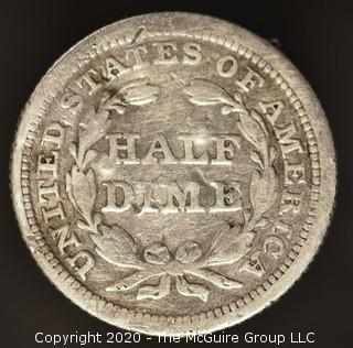 1853 Liberty Seated Half Dime; Arrows