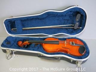 Junior Size Violin with Case; made by Lark 