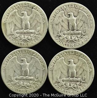 (4) 1948 U.S. Silver Quarters 