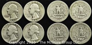 (4) 1949 U.S. Silver Quarters 