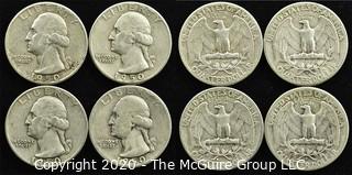 (4) 1950 U.S. Silver Quarters 