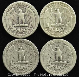 (4) 1951 U.S. Silver Quarters 