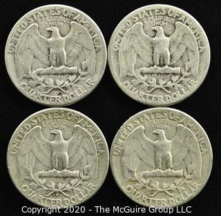 (4) 1951 U.S. Silver Quarters 