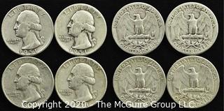 (4) 1951 U.S. Silver Quarters 