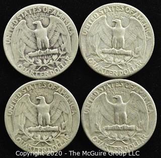 (4) 1951 U.S. Silver Quarters 