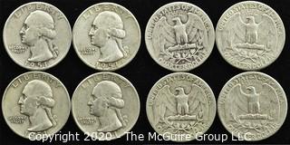 (4) 1951 U.S. Silver Quarters 