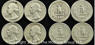 (4) 1951 U.S. Silver Quarters 