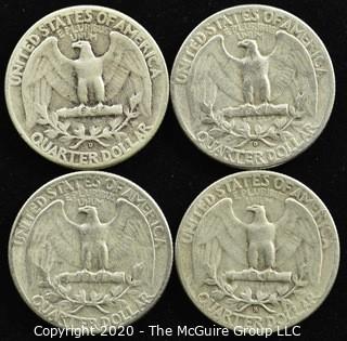 (4) 1951 U.S. Silver Quarters 