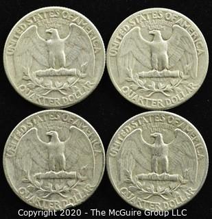 (4) 1951 U.S. Silver Quarters 