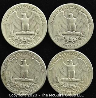 (4) 1951 U.S. Silver Quarters 