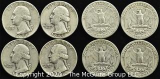 (4) 1951 U.S. Silver Quarters 