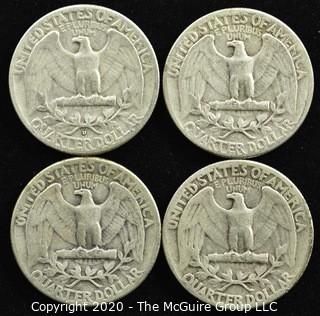 (4) 1951 U.S. Silver Quarters 