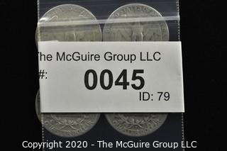 (4) U.S. Silver Quarters; 3-1951; 1-1950 