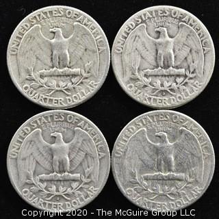 (4) 1952 Silver U.S. Quarters