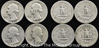 (4) Silver U.S. Quarters: 1-1935; 2-1952 and 1-1953