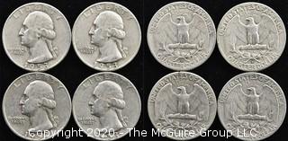 (4) 1953 Silver U.S. Quarters