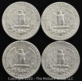 (4) 1953 Silver U.S. Quarters