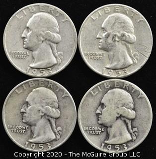 (4) 1953 Silver U.S. Quarters