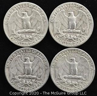 (4) 1953 U.S. Silver Quarters 