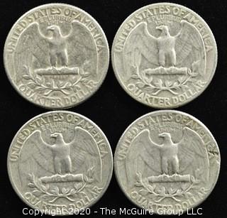 (4) 1955 U.S. Silver Quarters 