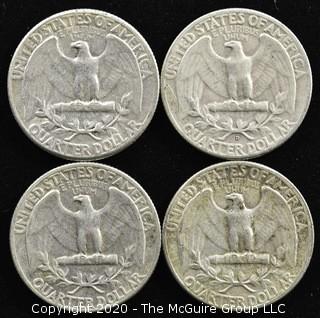 (4) 1956 U.S. Silver Quarters 