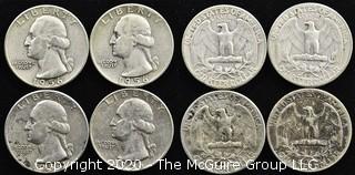 (4) 1956 U.S. Silver Quarters 