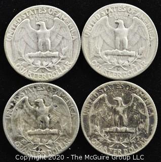 (4) 1956 U.S. Silver Quarters 