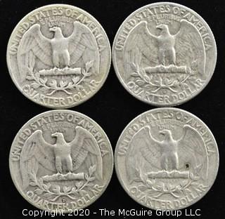 (4) 1956 U.S. Silver Quarters 