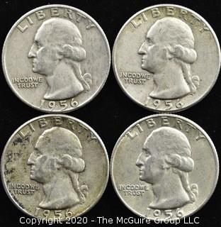 (4) 1956 U.S. Silver Quarters 