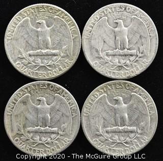 (4) 1956 U.S. Silver Quarters 