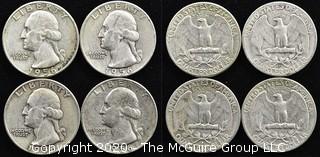 (4) 1956 U.S. Silver Quarters 