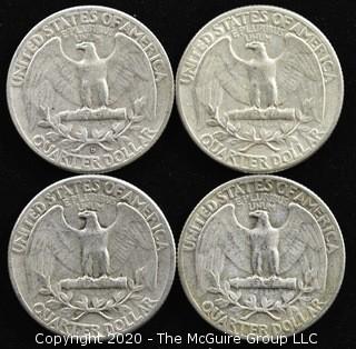 (4) 1956 U.S. Silver Quarters 