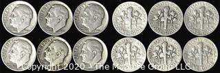 (6) U.S. Silver Dimes: 5-1946; 1-1949