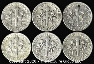 (6) 1946 U.S. Silver Dimes