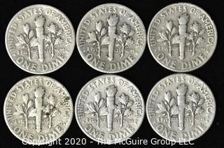 (6) 1946 U.S. Silver Dimes