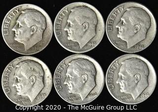 (6) 1946 U.S. Silver Dimes