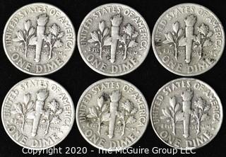 (6) 1946 U.S. Silver Dimes