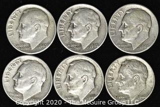 (6) 1946 U.S. Silver Dimes