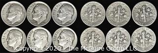 (6) U.S. Silver Dimes: 5-1946; 1-1947