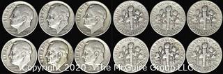 (6) 1947 U.S. Silver Dimes