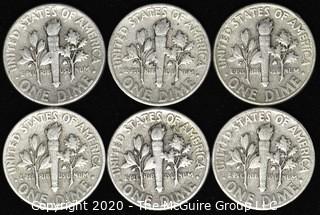 (6) 1947 U.S. Silver Dimes