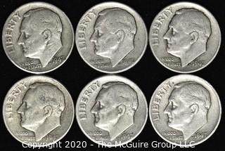 (6) 1947 U.S. Silver Dimes