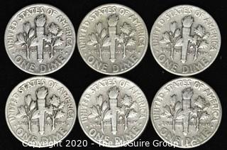 (6) 1947 U.S. Silver Dimes