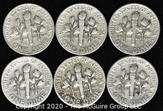 (6) 1947 U.S. Silver Dimes