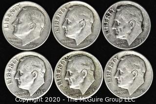 (6) 1947 U.S. Silver Dimes