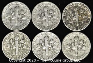 (6) 1947 U.S. Silver Dimes