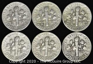 (6) 1947 U.S. Silver Dimes